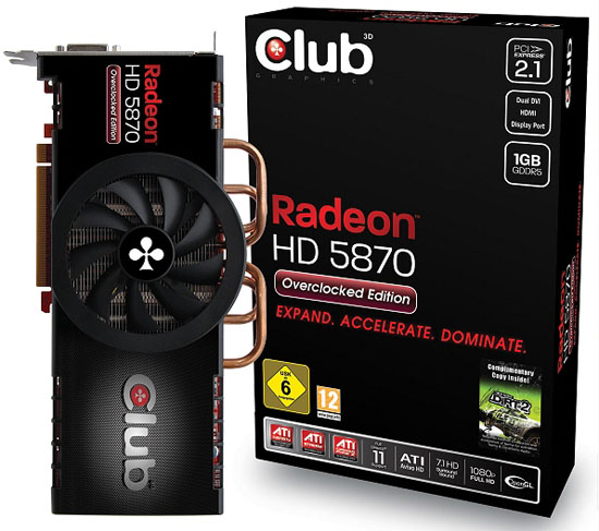 Club 3D uvádí přetaktovaný Radeon HD 5870