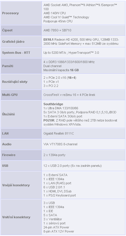 Čipset AMD 785G v testu - nejvýkonnější IGP v akci