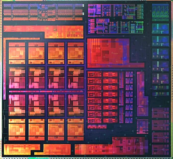 Render hlavních bloků čipu APU Cezanne (Ryzen 5000)