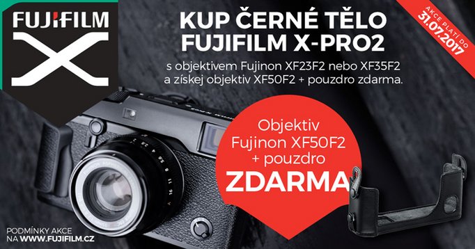 Letní akce Fujifilm na fotoaparáty X-Pro2 a X-T2