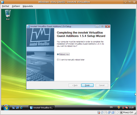 VirtualBox aneb Windows Vista v Linuxu