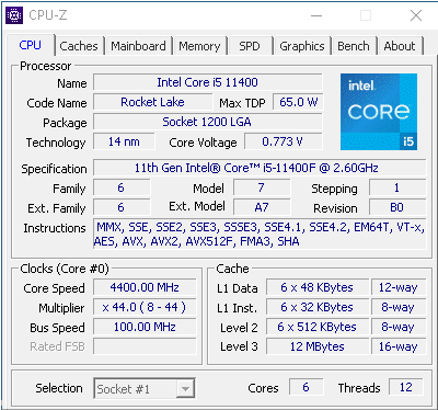 Intel Core i5–11400F: Nejzajímavější Rocket Lake