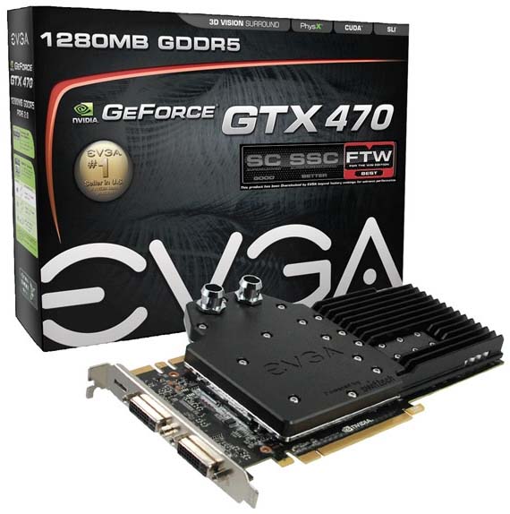 Vodou chlazená EVGA GeForce GTX 480 dosahuje skvělých teplot