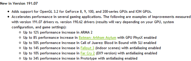 Catalyst 9.10 a GeForce 191.07 - vyplatí se upgrade?