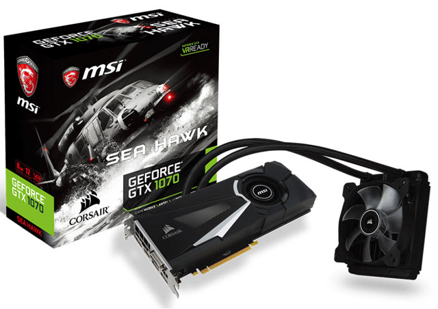 MSI odhalilo podobu grafiky GeForce GTX 1070 Sea Hawk X chlazené AiO vodníkem