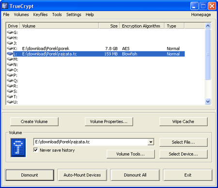 TrueCrypt - trezor nejen pro porno a nelegální software