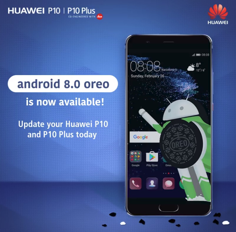 Huawei rozesílá Android Oreo pro telefony P10 a P10 Plus