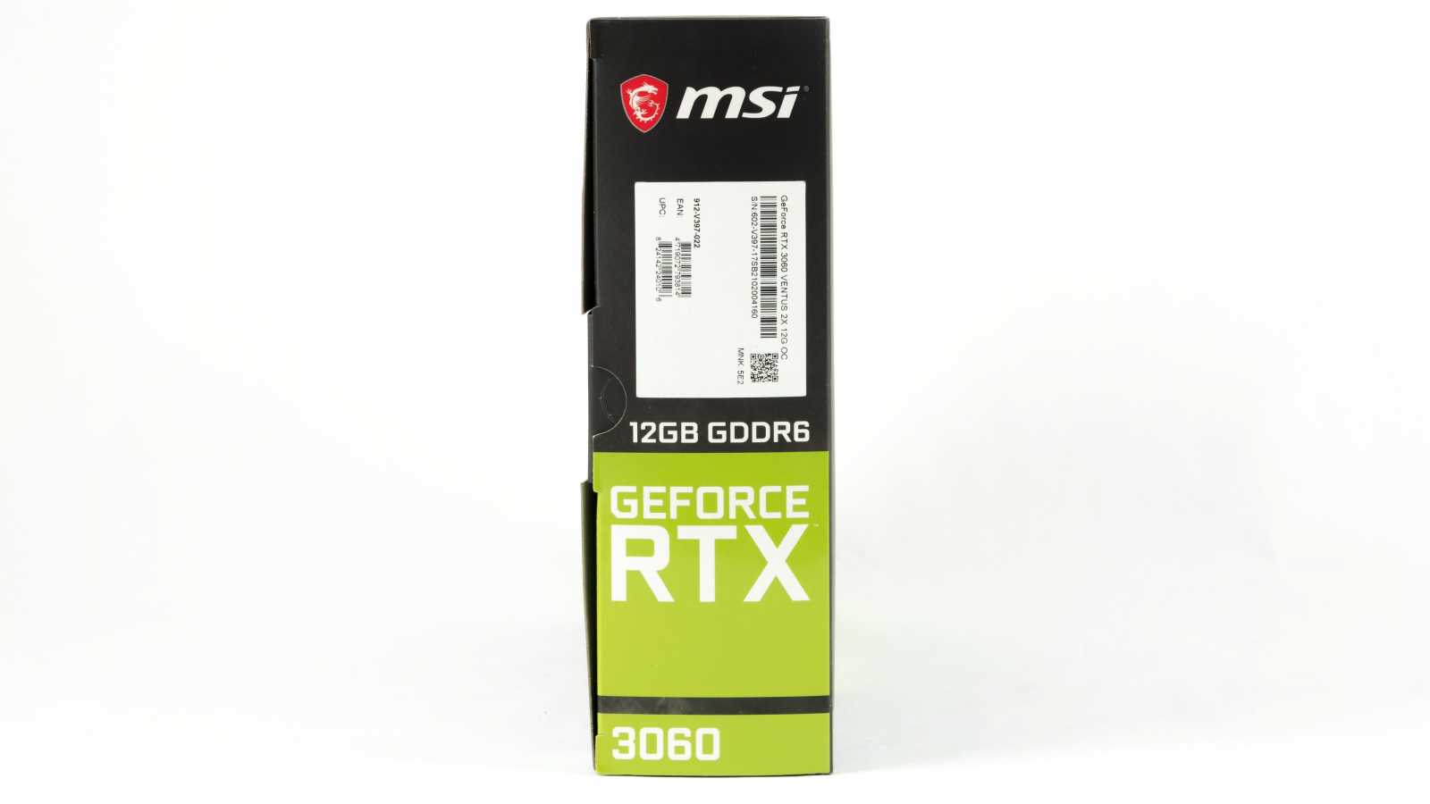 MSI GF RTX 3060 Ventus 2X 12GB OC: se základní výbavou