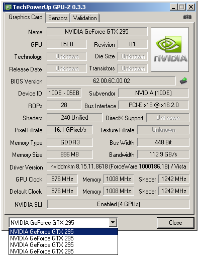 EVGA GeForce GTX 295 - Duální GeForce na jednom PCB