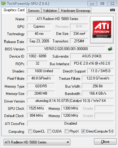 Radeon HD 5870 Matrix pod dusíkem - frekvence jádra 1525 MHz