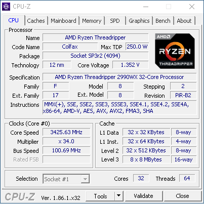 AMD Threadripper 2990WX – 32 CPU jader v testu