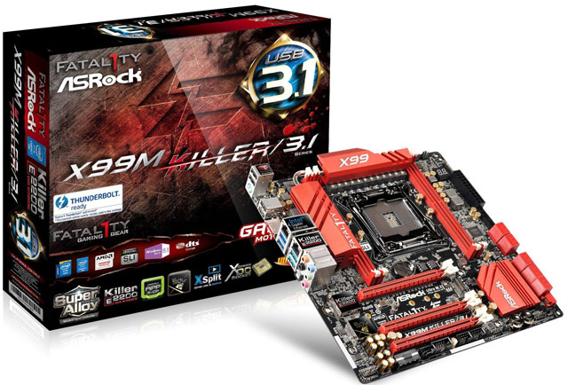 Firma ASRock představila novou herní základní desku X99M-Killer USB 3.1 s paticí LGA2011v3