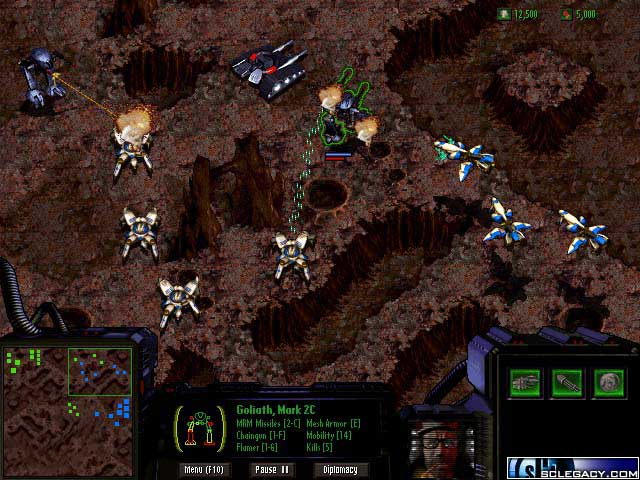  Starcraft: raná alfa verze z E3 1996, pod ní verze z roku 1997 a dole finální podoba hry vydané 1998 (zdroj: starcraft.wikia.com)