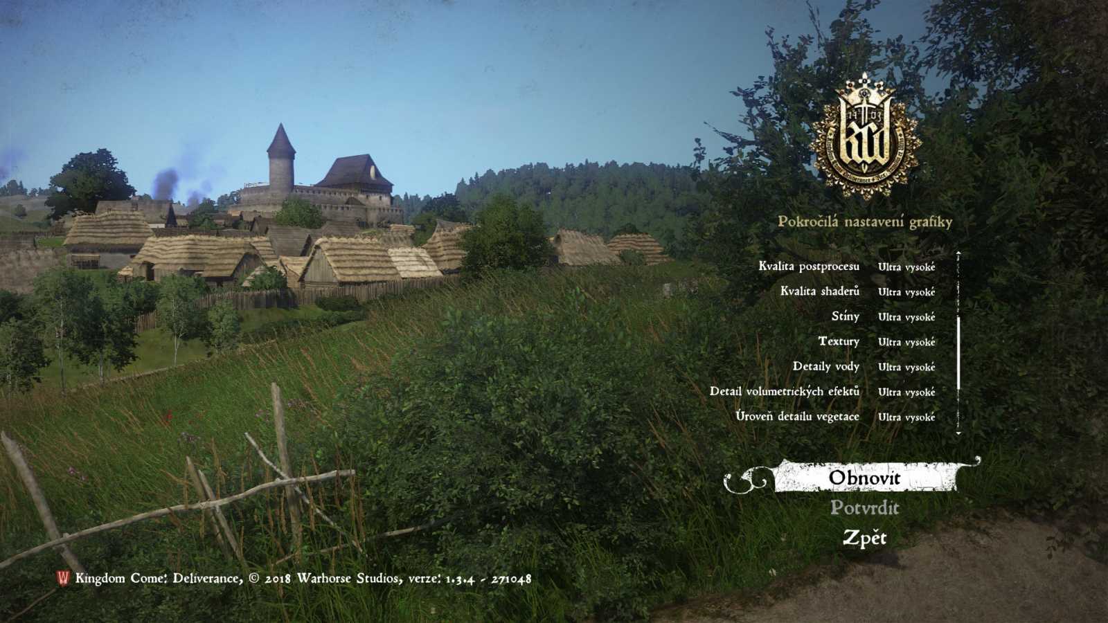 Kingdom Come: Deliverance: vliv nastavení na výkon