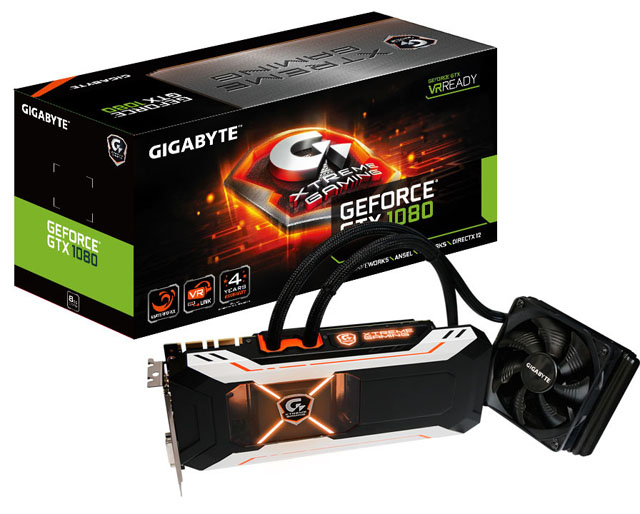 Gigabyte nabízí GTX 1080 Xtreme Gaming s vodním chlazením