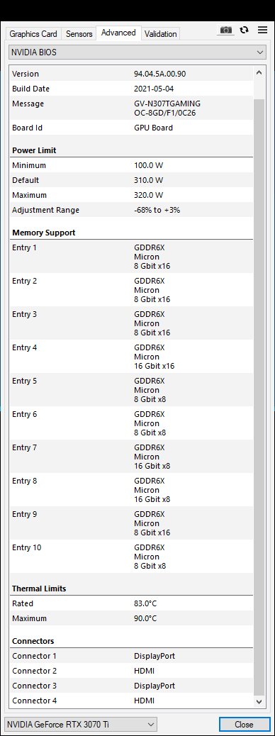 Gigabyte GeForce RTX 3070 Ti Gaming OC v testu