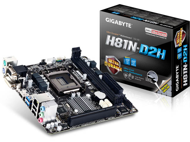 Gigabyte přichází s mini-ITX základní deskou H81N-D2H vybavenou paticí LGA1150