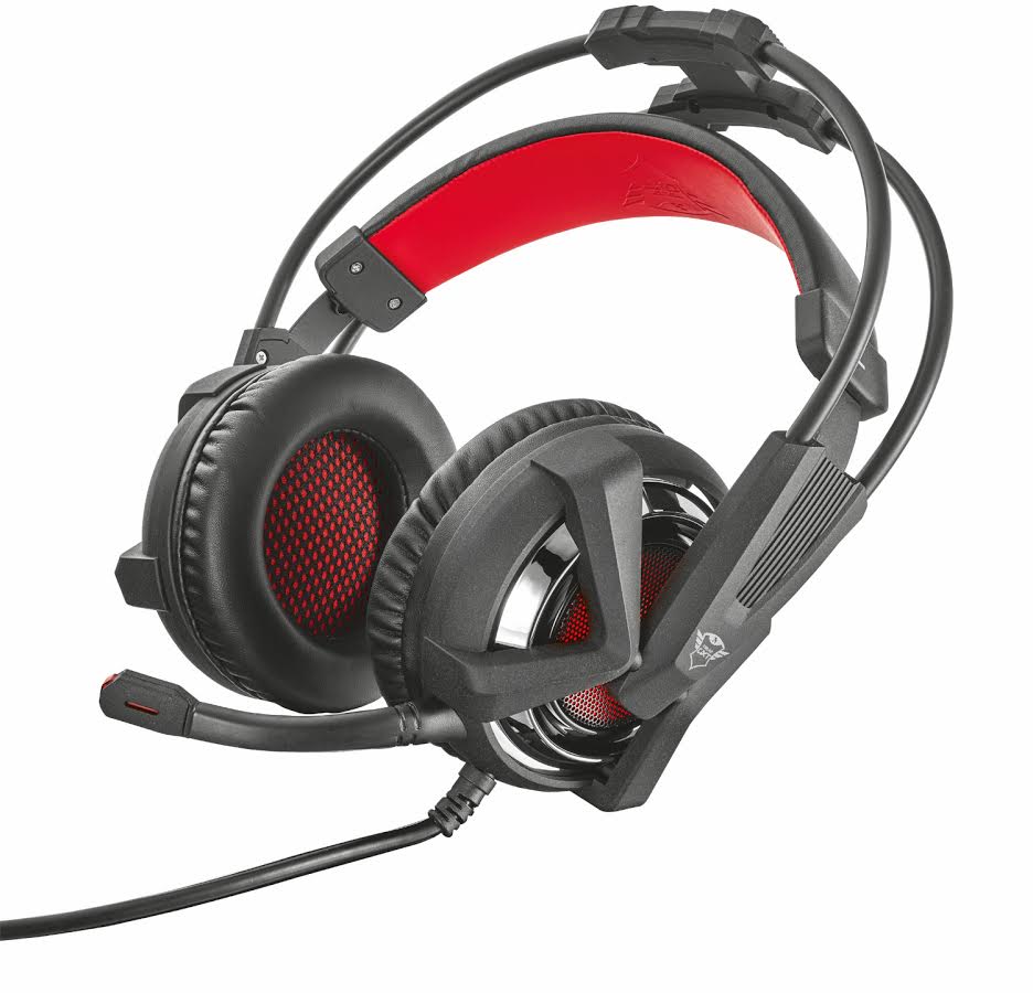 Headset Trust GXT 353 s basovými vibracemi a LED podsvícením