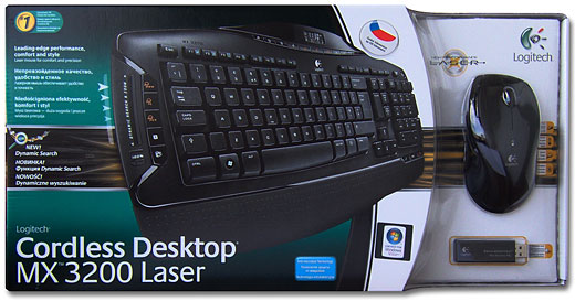 Logitech Cordless Desktop MX 3200 Laser - černý elegán