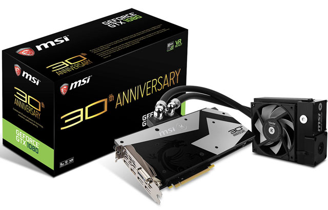 MSI si připravilo výroční edici grafiky GeForce GTX 1080 s vodním chlazením od EK