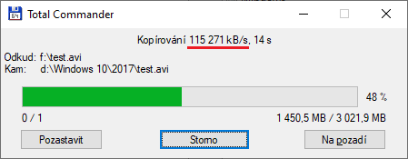 500GB disk čtení