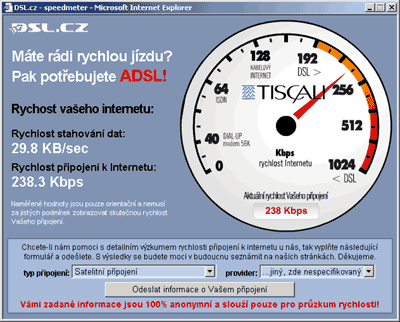 SkyDSL - alternativní připojení k Internetu