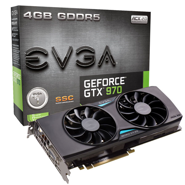 EVGA uvádí na trh grafickou kartu GeForce GTX 970 SSC s tichým chladičem, dvěma BIOS a slušným továrním přetaktováním