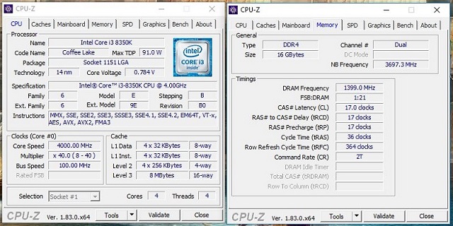 Intel Core i3-8350K, i5-8400 a AMD FX-8300 v testu 