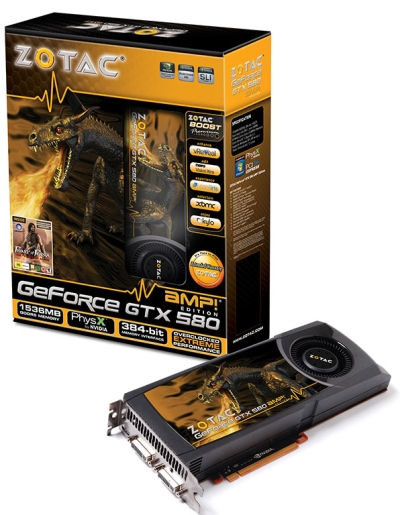 GeForce GTX 580 AMP!: pouze navýšené takty a hra Prince of Persia