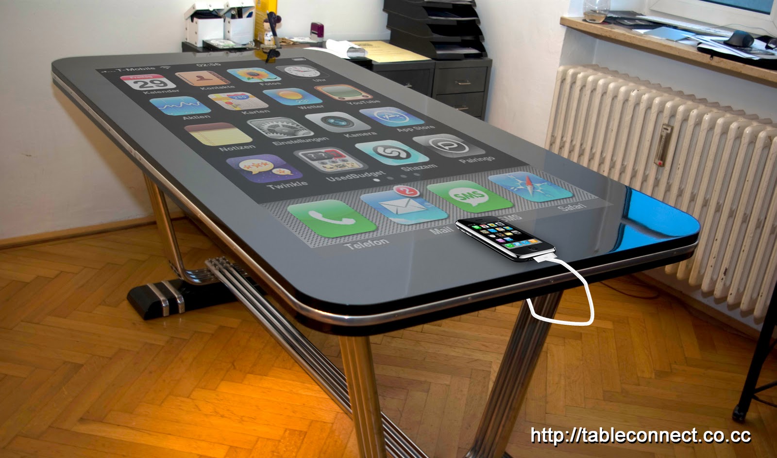 Table Connect: iPhone ovládaný pomocí 58palcového LCD displeje [video]
