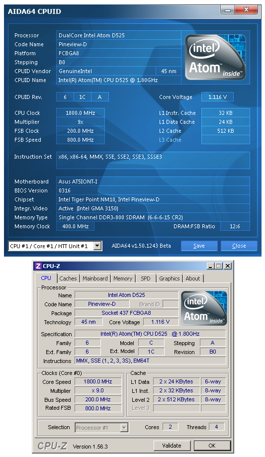 AMD E-350 Zacate proti Intelu Atom D525 s ION 2