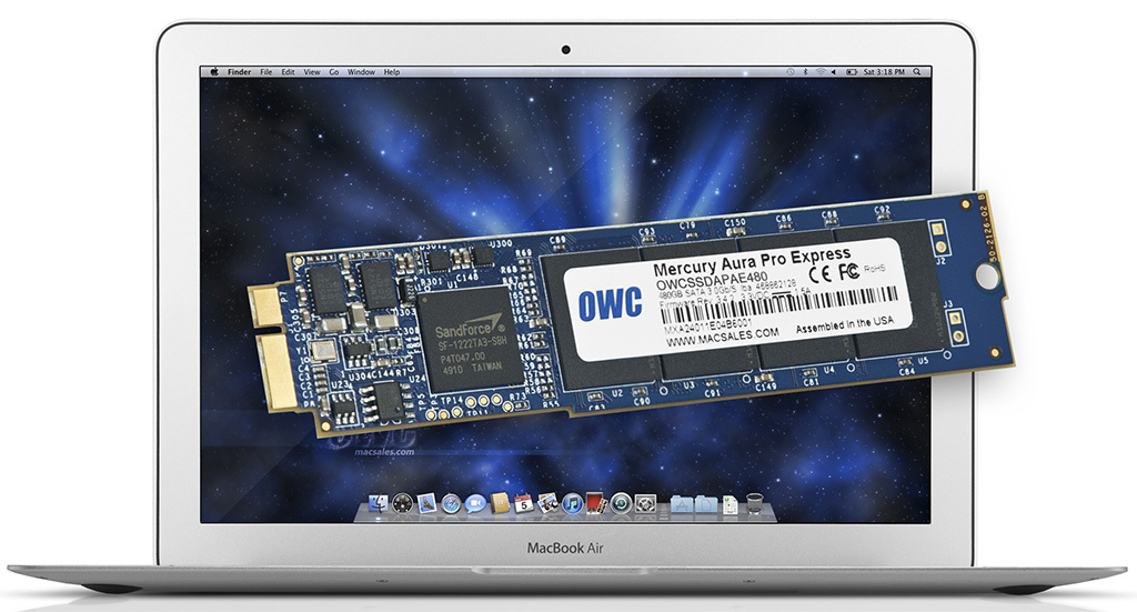 OWC nabídne rozšíření kapacity SSD v novém MacBooku Air až na 480 GB