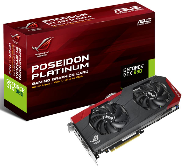 ASUS chystá uvést na trh grafickou kartu GeForce GTX 980 s hybridním chladičem Poseidon