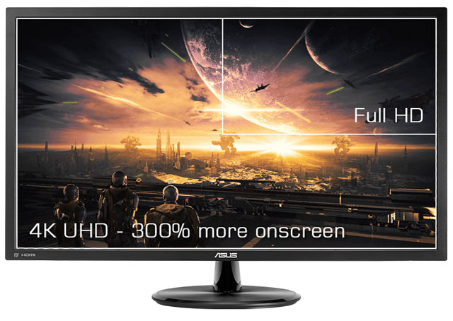 Asus VP28UQG: 28" 4K UHD monitor s TN panelem a AMD FreeSync