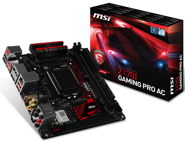 MSI uvádí na trh herní mini-ITX základní desku Z170I Gaming Pro AC