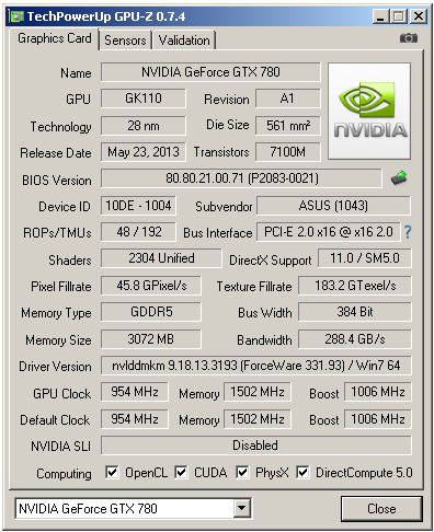 2× Asus: GeForce Poseidon GTX 780 a GTX 780 Ti DC2 OC