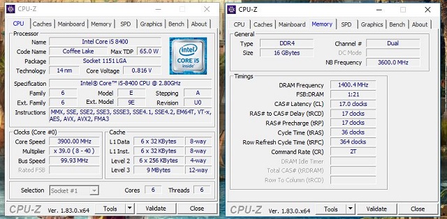 Intel Core i3-8350K, i5-8400 a AMD FX-8300 v testu 