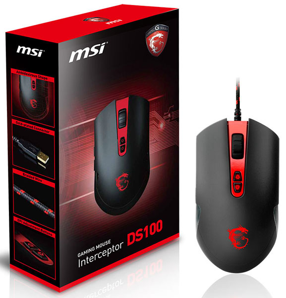 MSI oznámilo vydání své druhé herní myši s označením Interceptor DS100