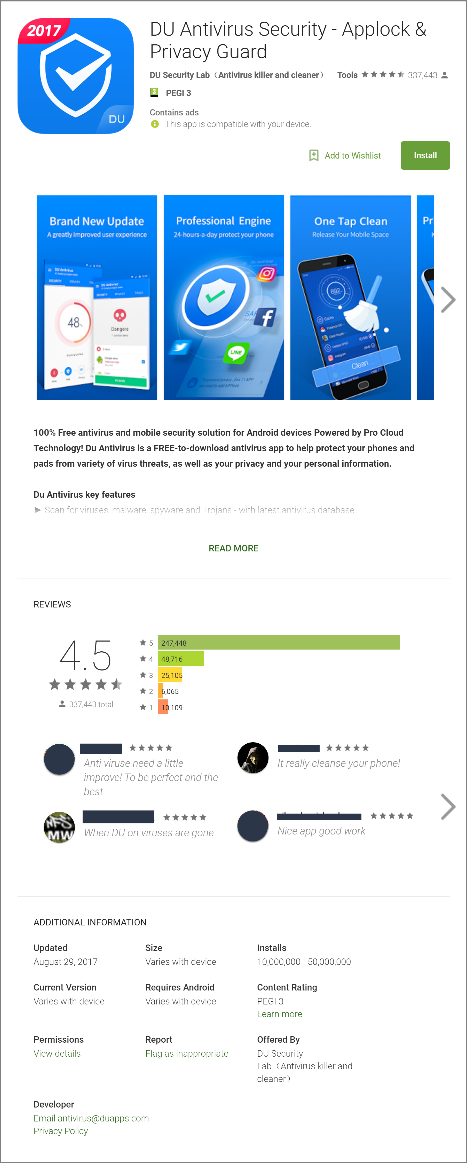 Antivir pro Android neoprávněně shromažďoval soukromá data