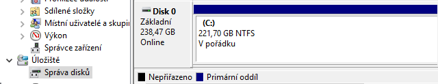 Na disku není spouštěcí oddíl
