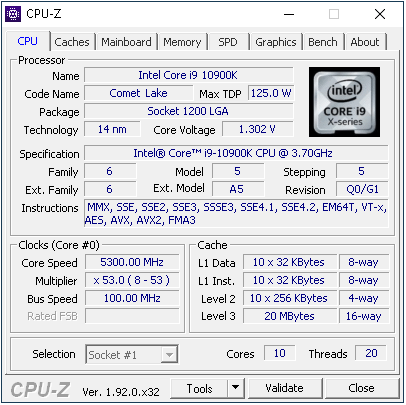 Intel Core i9-10900K: Deset jader Comet Lake až na 5,3 GHz