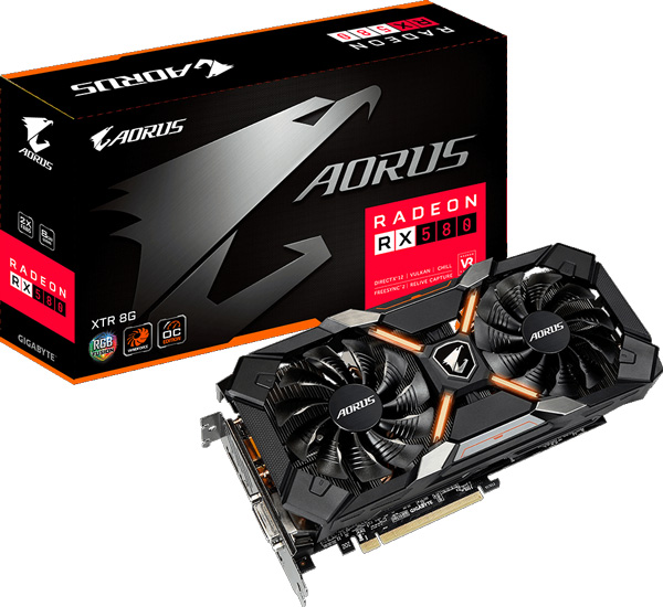 Grafická karta AMD Radeon RX 580 – GIGABYTE Radeon AORUS RX580 XTR 8G