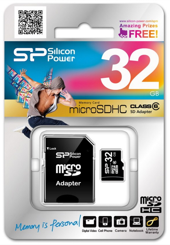 Paměťová karta pro náročná zařízení:  Rychlá 32GB microSDHC od Silicon Power