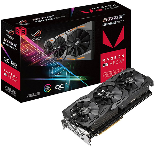 Grafická karta AMD Radeon RX Vega 56 - ASUS Radeon ROG-STRIX-RXVEGA56-O8G-GAMING