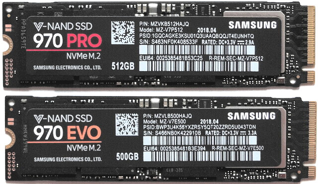 Disky Samsung 970 Evo a Pro