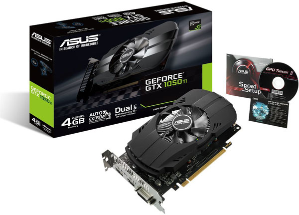 Grafická karta nVidia GTX 1050 Ti – ASUS GeForce PH-GTX1050TI-4G