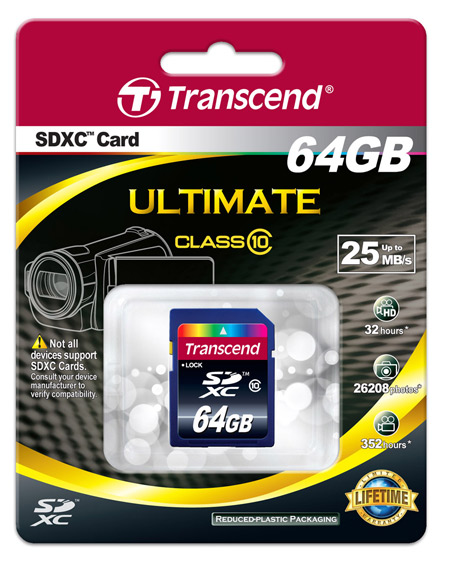 Nové karty SDXC Class 10 od firmy Transcend