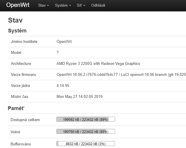 OpenWrt se samo rozběhlo