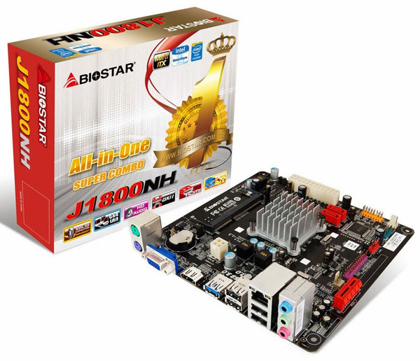 BIOSTAR přichází s mini-ITX základní deskou osazenou SoC Celeron J1800