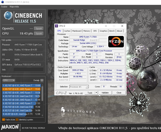 3× AMD Ryzen 7: procesory 1800X, 1700X a 1700 v testu 